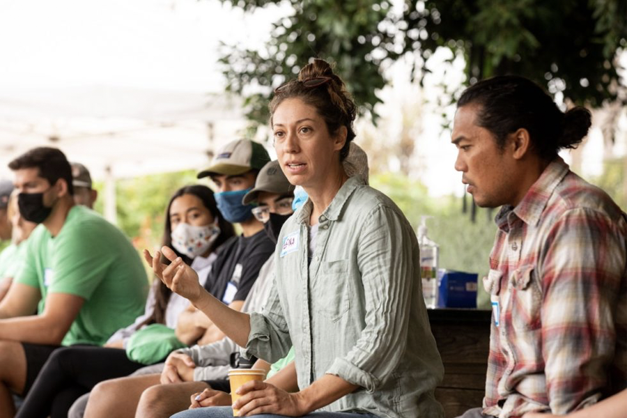 LMU alum Erika L. Cuellar and Richard D. Garcia of ALMA Backyard Farms.