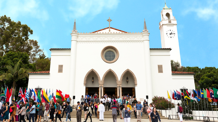 A service processing out from the LMU chapel.