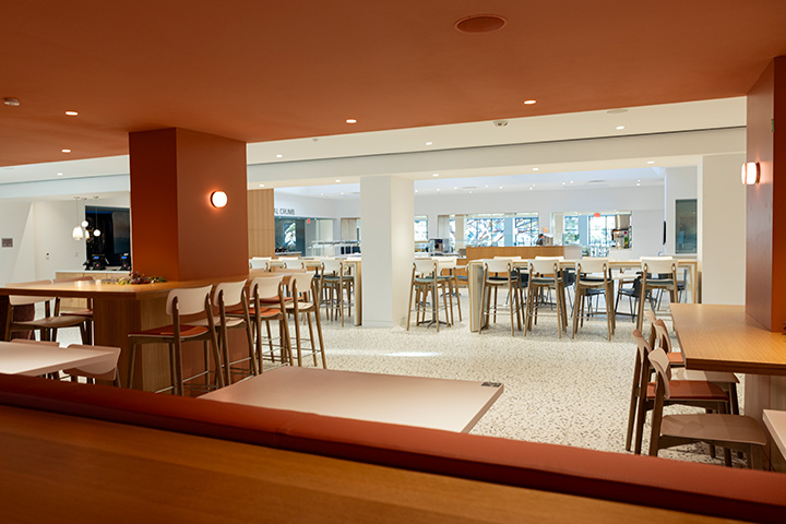 View of the completed renovations for The Lair Marketplace
