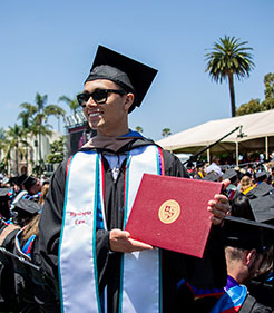 student at commencement