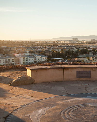 Tongva Memorial at sunset