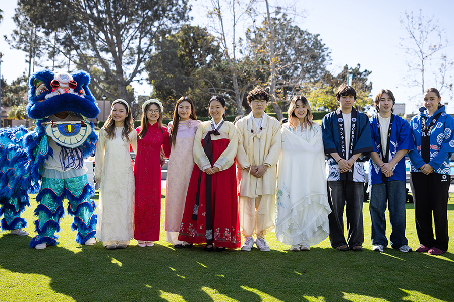 LMU staff & students dressed in traditional attire to celebrate Lunar New Year