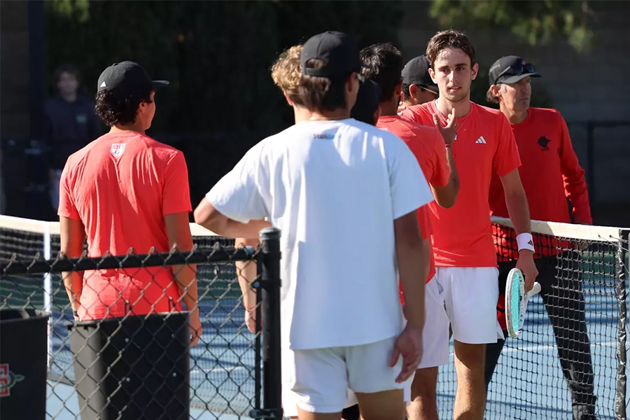 LMU Mens Tennis beat Aztecs