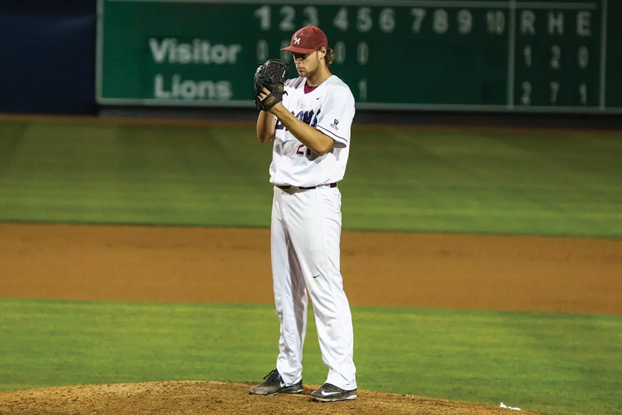 Former LMU Baseball Player Trevor Megill pitching