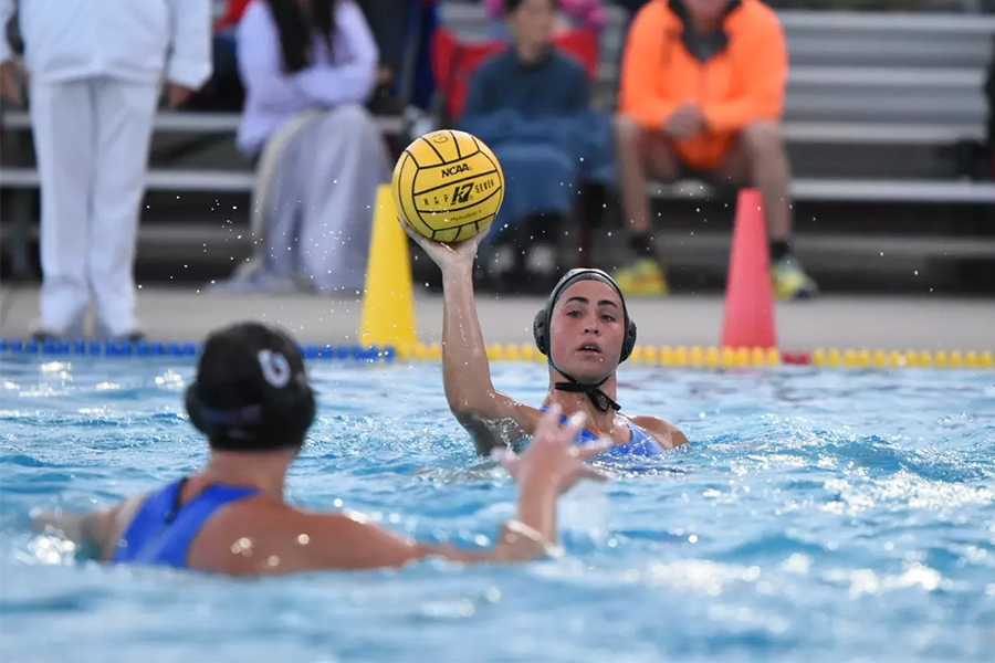 Two LMU Women's Water Polo Players