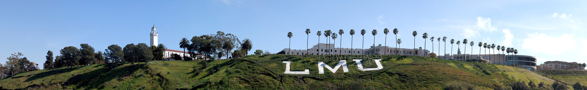 The letters on the LMU Bluff 