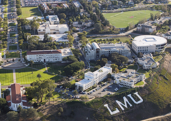 Aerial view of LMU campus