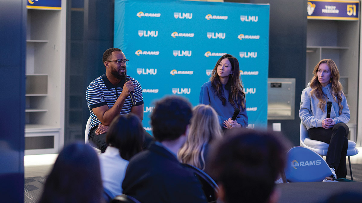 LMU Students listen to L.A. Rams Executives