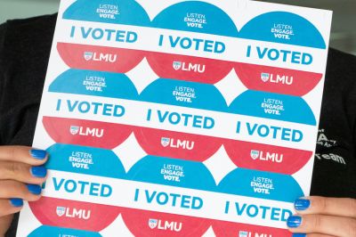 I voted stickers with red white and blue.